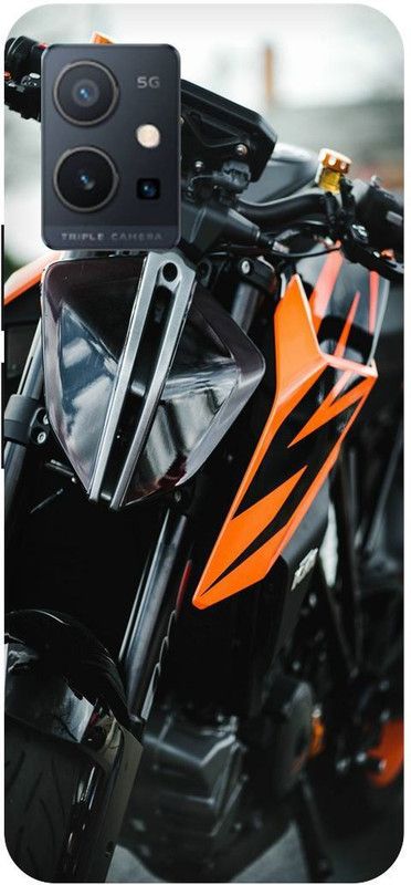 THE NARAYANA COLLECTIONS Back Cover for VIVO T1 5G-V2141-KTM,BIKE,SIGN,RACER,LOVER,RIDER  (Multicolor, Hard Case, Pack of: 1)