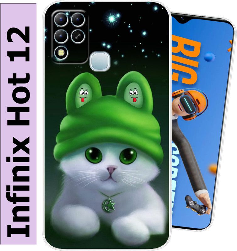 Tokito Back Cover for Infinix Hot 12  (Multicolor, Flexible, Silicon, Pack of: 1)