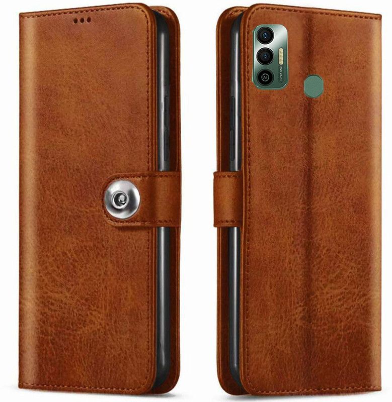 Rehmat Flip Cover for TECNO SPARK 7T  (Brown, Pack of: 1)