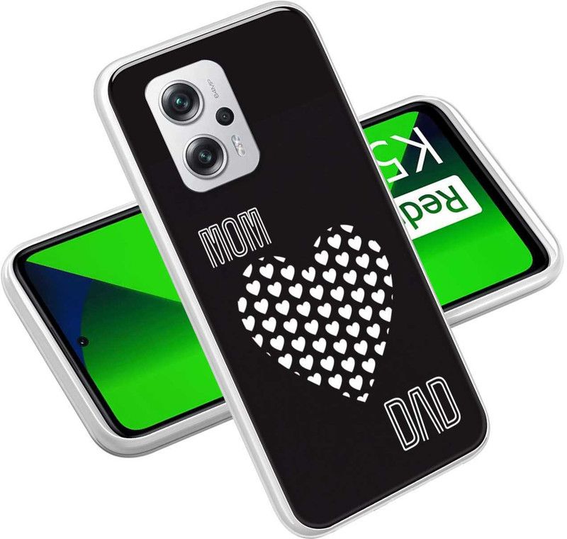 Vascase Back Cover for Redmi K50i 5G  (Black, White, Silicon, Pack of: 1)