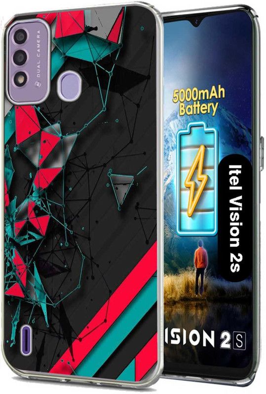 Case Club Back Cover for Itel Vision2S, Itel Vision 2s  (Red, Grip Case, Silicon, Pack of: 1)
