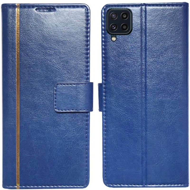 AD Enterprises Flip Cover for Samsung M32 4G in High Quality Material  (Blue, Magnetic Case, Pack of: 1)