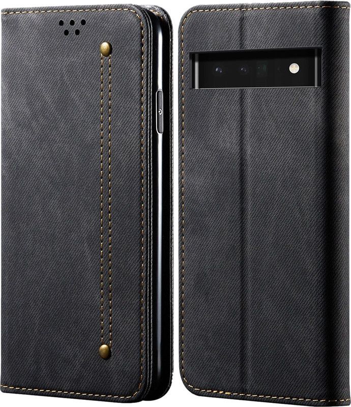 Mofi Flip Cover for Google Pixel 6  (Black, Magnetic Case, Pack of: 1)