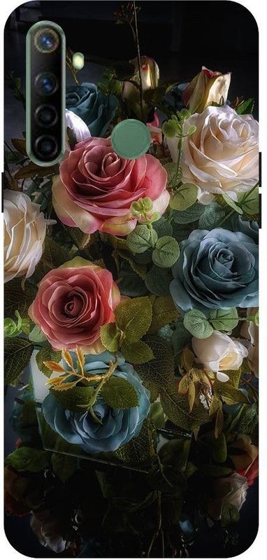 URCHIN Back Cover for Realme5i flowers, roses, floral, tropical, natural  (Multicolor, Shock Proof, Pack of: 1)