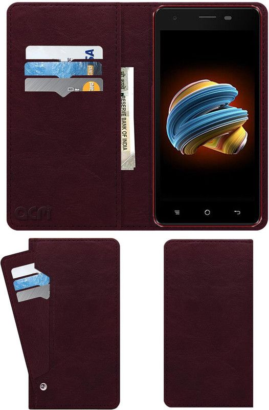 ACM Flip Cover for Karbonn Aura Storm  (Maroon, Cases with Holder, Pack of: 1)