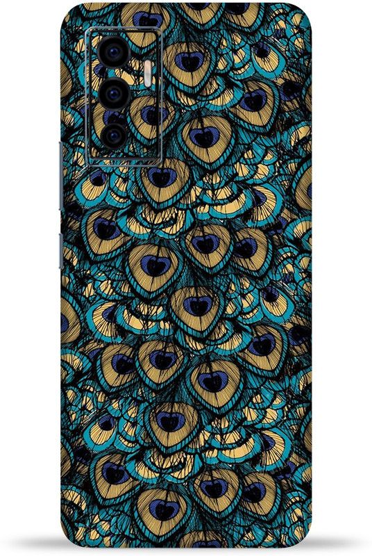 gizmo Vivo V23e 5G Mobile Skin  (Peacock Feather multicolor skin with ultra matte finish)