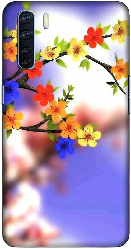 CROKIAN Back Cover for Oppo F15 Flower Back Cover  (Multicolor, Hard Case, Pack of: 1)