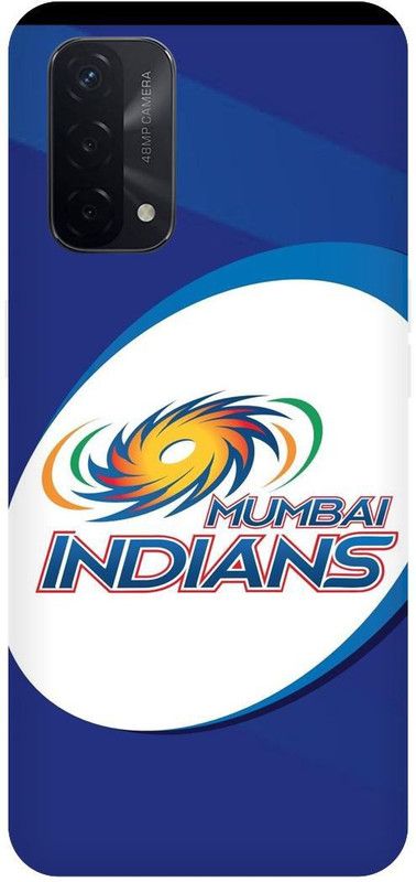 THE NARAYANA COLLECTIONS Back Cover for OPPO A74- CPH2219-MUMBAI,INDIANS,IPL,TEAM,LOGO  (Multicolor, Hard Case, Pack of: 1)