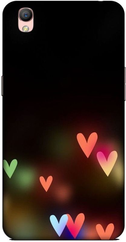 CROKIAN Back Cover for Oppo A37 Heart Back Cover  (Multicolor, Hard Case, Pack of: 1)