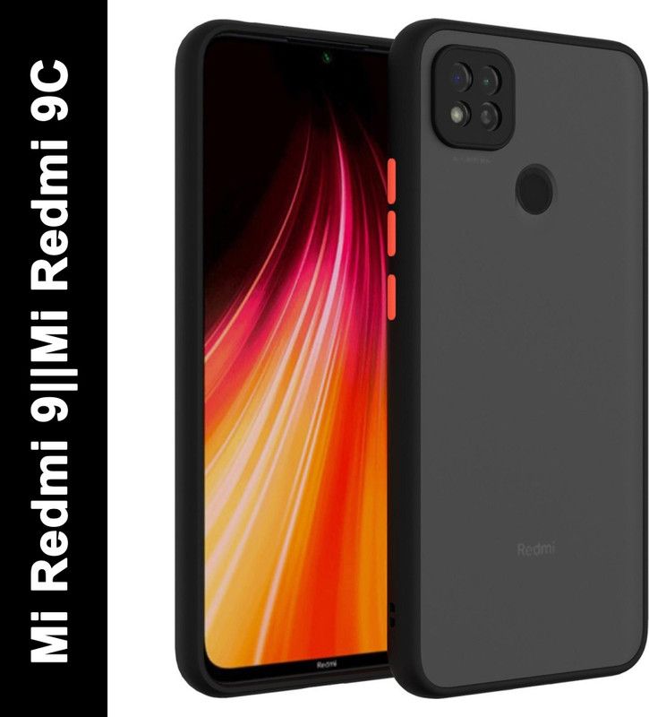 Lilliput Back Cover for Mi Redmi 9, Mi Redmi 9C  (Black, Grip Case, Pack of: 1)