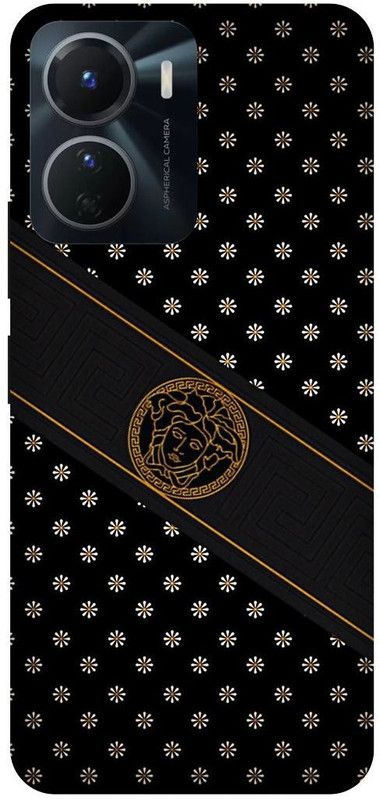 FRONK Back Cover for vivo Y16, V2204, VERSACE, MEDUSA, PATTERN, LOGO, SIGN  (Black, Hard Case, Pack of: 1)