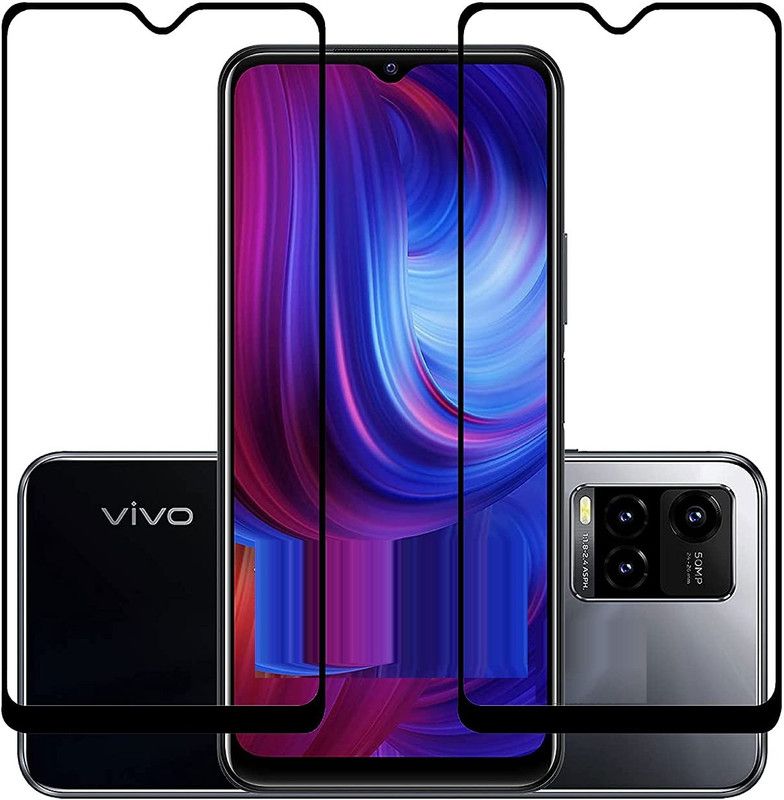 Bai and kaka Edge To Edge Tempered Glass for Vivo Y33T  (Pack of 2)