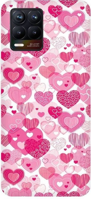 Thecoverking Back Cover for Realme 8 Pro  (Pink, White, Pack of: 1)