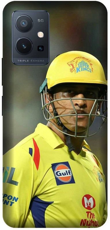 VS PRINT LINK Back Cover for VIVO T1 (5G) , V2141 ,Kohli,MS Dhoni,rohit sharma , Printed  (Yellow, Hard Case, Pack of: 1)