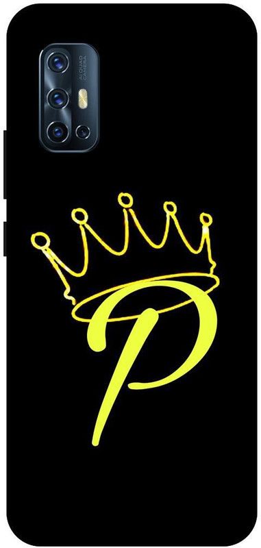 THE NARAYANA COLLECTIONS Back Cover for VIVO V17- 1919-P,LOVE,GOLDEN,ALPHABET,DESIGN  (Multicolor, Hard Case, Pack of: 1)