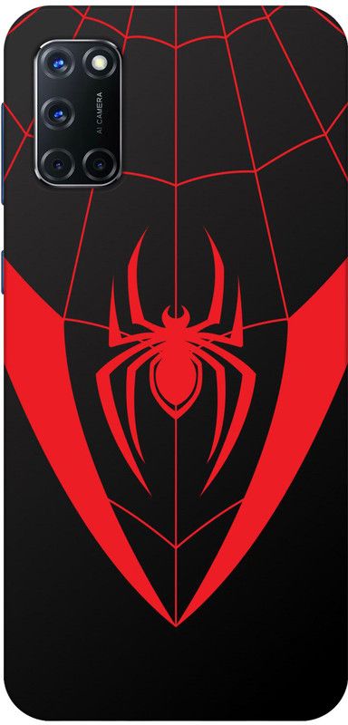 VITARO Back Cover for Oppo A52  (Black, Red, Grip Case, Silicon, Pack of: 1)