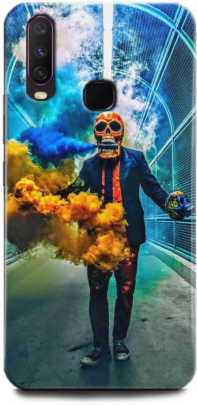 INTELLIZE Back Cover for Vivo Y17/1902 skull,Printed  (Multicolor, Shock Proof)