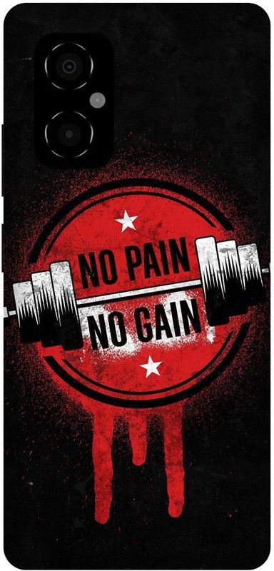 play fast Back Cover for POCO M4 5G, MZB0BRWIN, NO, PAIN, NO, GAIN, GYM, WORKOUT  (Black, Hard Case, Pack of: 1)