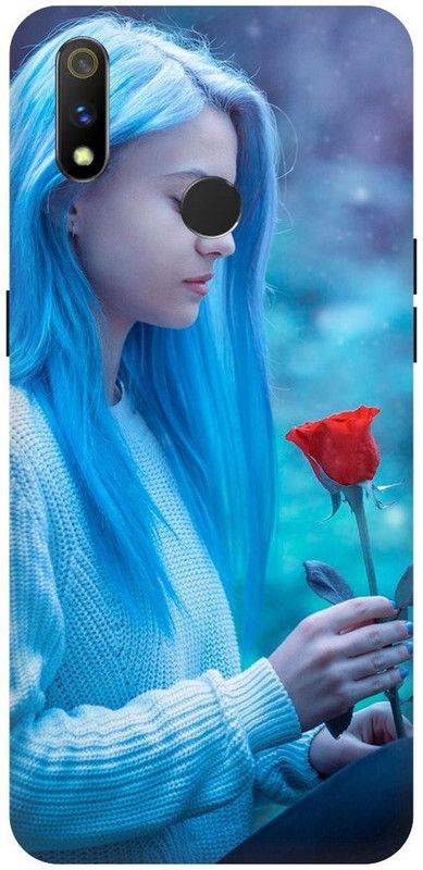 THE NARAYANA COLLECTIONS Back Cover for REALME 3i- RMX1827-CUTE,GIRLS,ROSE,FLOWER,GULAB,FOOL  (Multicolor, Hard Case, Pack of: 1)