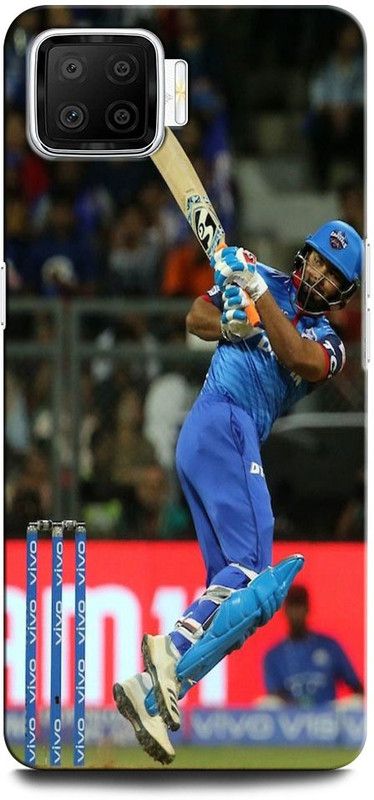 GRAFIQE Back Cover for OPPO F17 2095 RISHABH PANT, CRICKET, INDIA, INDIANCRICKETCAPTAIN  (Multicolor, Shock Proof, Pack of: 1)