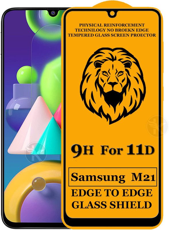 Kreatick Edge To Edge Tempered Glass for Samsung Galaxy M21 11D - Screen Protector Anti-Fingerprint Scratch Resistant  (Pack of 1)