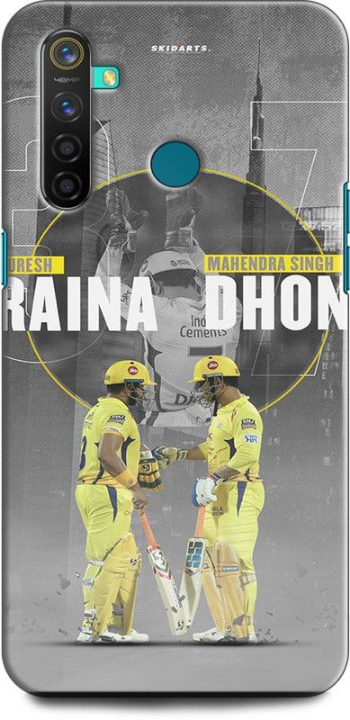 INDICRAFT Back Cover for Realme Narzo 10, RMX2040 MS DHONI, SURESH RAINA, MAHENDRA SINGH DHONI, INDIA, CRICKET  (Multicolor, Shock Proof, Pack of: 1)