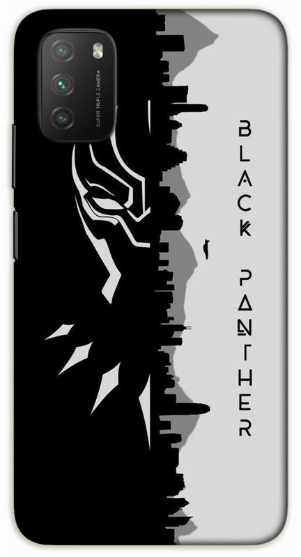 iprinto Back Cover for Poco M3 Black panther Back Cover  (Black, Hard Case)