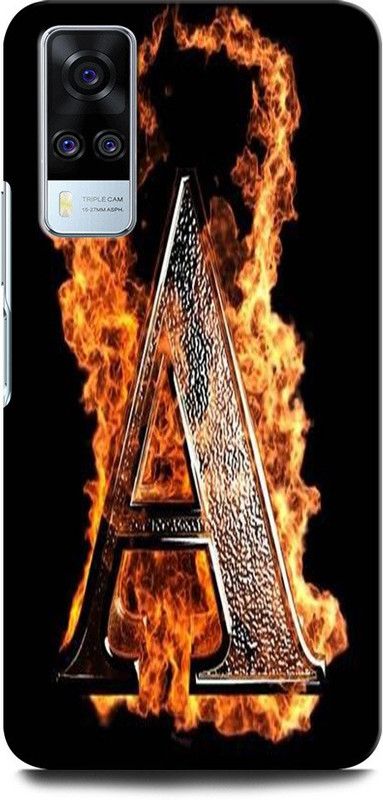 GRAFIQE Back Cover for Vivo Y51A V2031 A, A LETTER, A ALPHABET, A DESIGN  (Multicolor, Shock Proof, Pack of: 1)