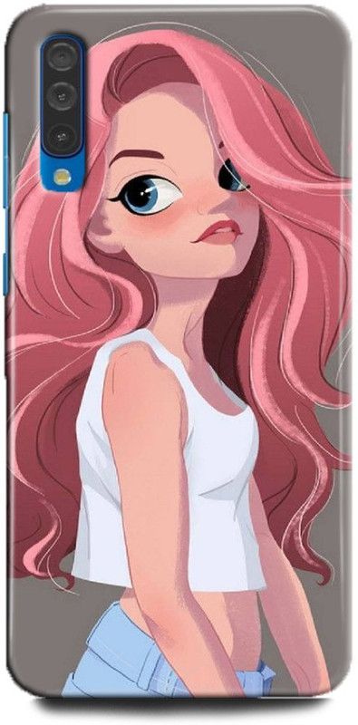 FIKORA Back Cover for Samsung Galaxy A50/SM-A505FZKDINS CUTE GIRL PRINTED  (Multicolor, Hard Case, Pack of: 1)