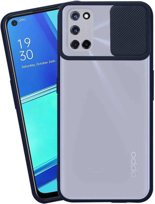 Yoox Back Cover for OPPO A52  (Blue, Dual Protection, Silicon, Pack of: 1)