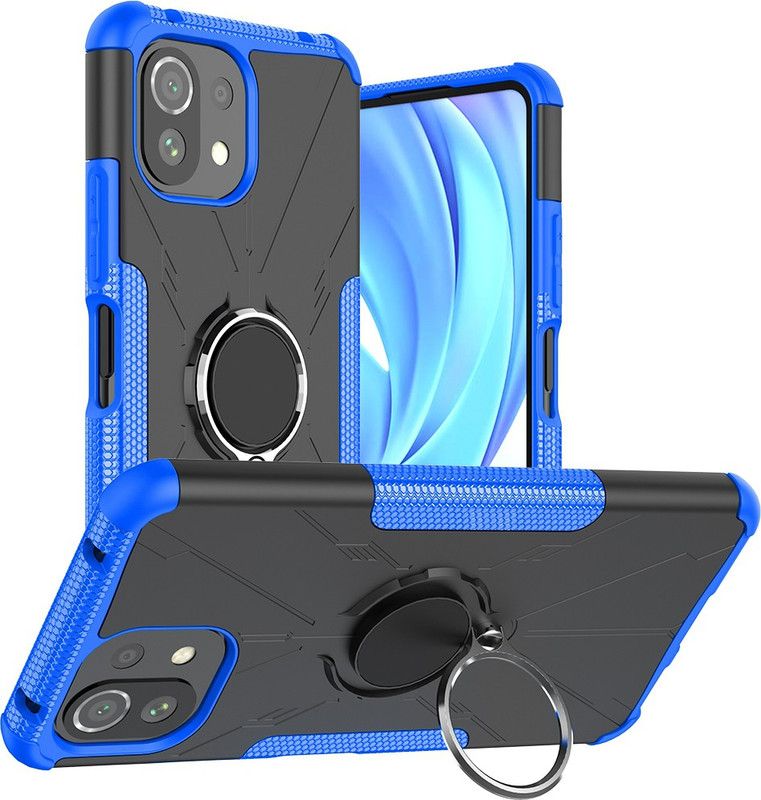 Accessories Kart Back Cover for Mi 11 Lite  (Blue, Pack of: 1)