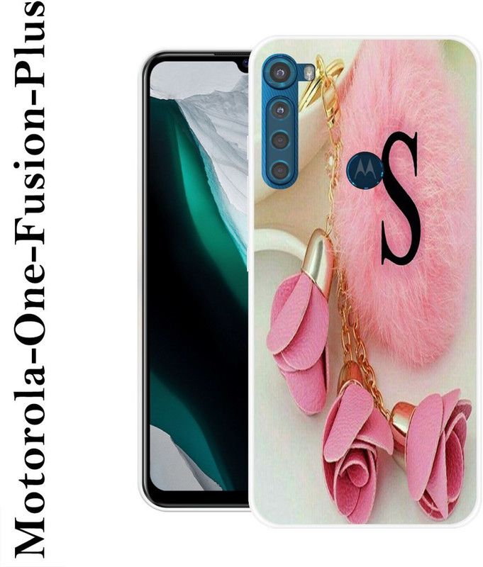 SIMAWAT Back Cover for Motorola One Fusion Plus  (White, Pink, Grip Case, Silicon)