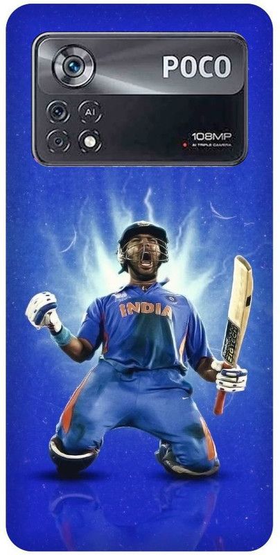 play fast Back Cover for POCO X4 Pro 5G, YUVRAJ, SINGH, YUVI, INDIAN, PLAYER, RCB  (Blue, Hard Case, Pack of: 1)