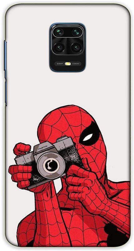 iprinto Back Cover for Redmi Note 10 Lite, Mi Redmi Note 9 Pro Spider Man Back Cover  (Red, Hard Case, Pack of: 1)