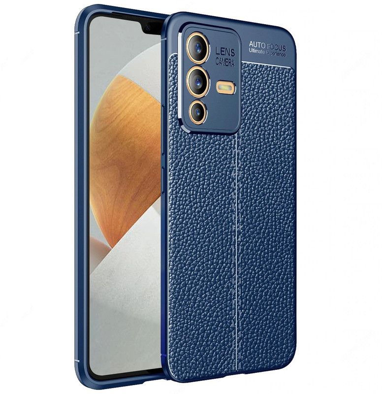 FAIRBUNNY Back Cover for Vivo V23 5G  (Blue, Grip Case, Pack of: 1)