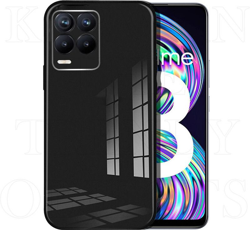 KARWAN Back Cover for realme 8  (Black, Shock Proof, Pack of: 1)