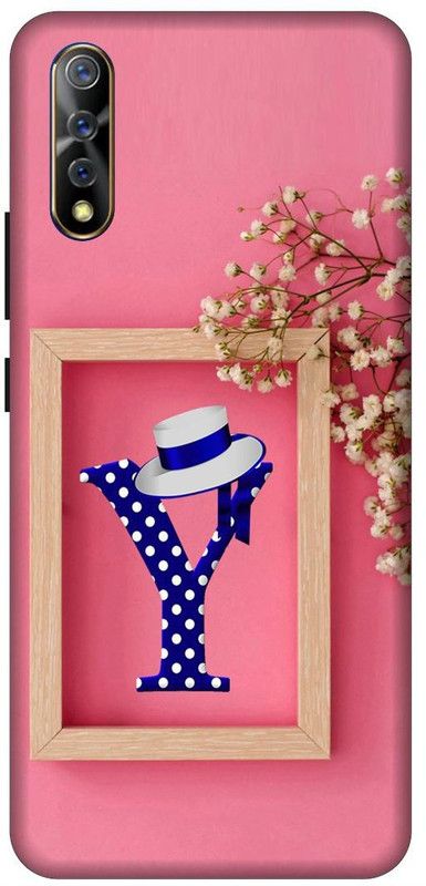 SSMORYA Back Cover for Vivo Z1x, Vivo 1917 Y letter, Pink Printed  (Multicolor, Shock Proof, Pack of: 1)