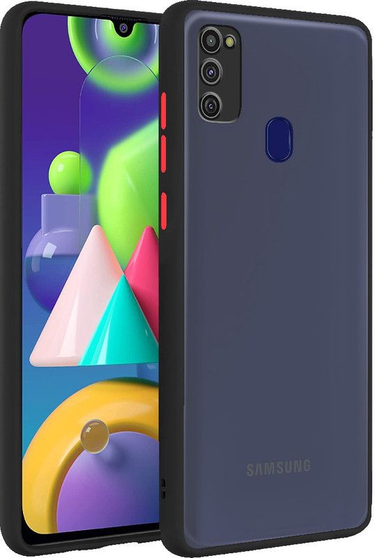 Casotec Back Cover for Samsung Galaxy M21, Samsung Galaxy M30s, Samsung Galaxy M21 2021 Edition Matte Finish Smoke Cover  (Black, Camera Bump Protector)