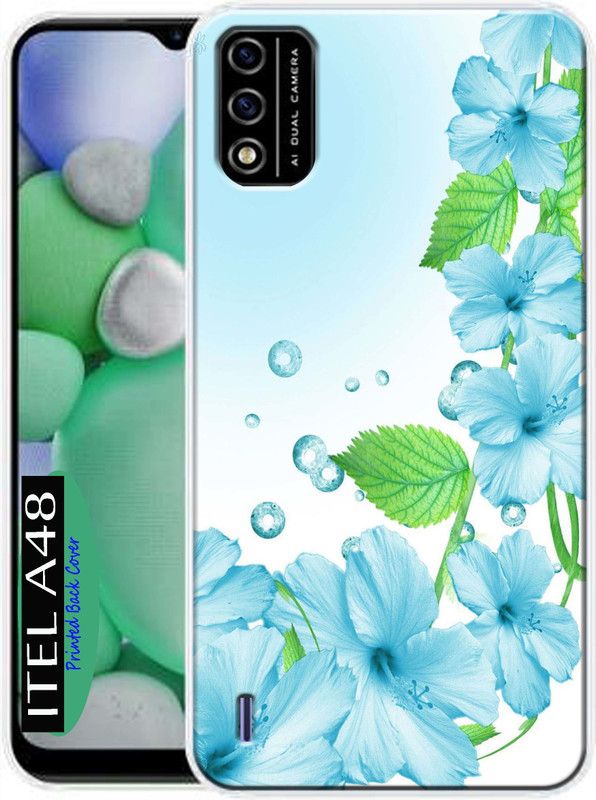 SkyAmound Back Cover for Itel A48  (Blue, Green, Dual Protection, Silicon, Pack of: 1)