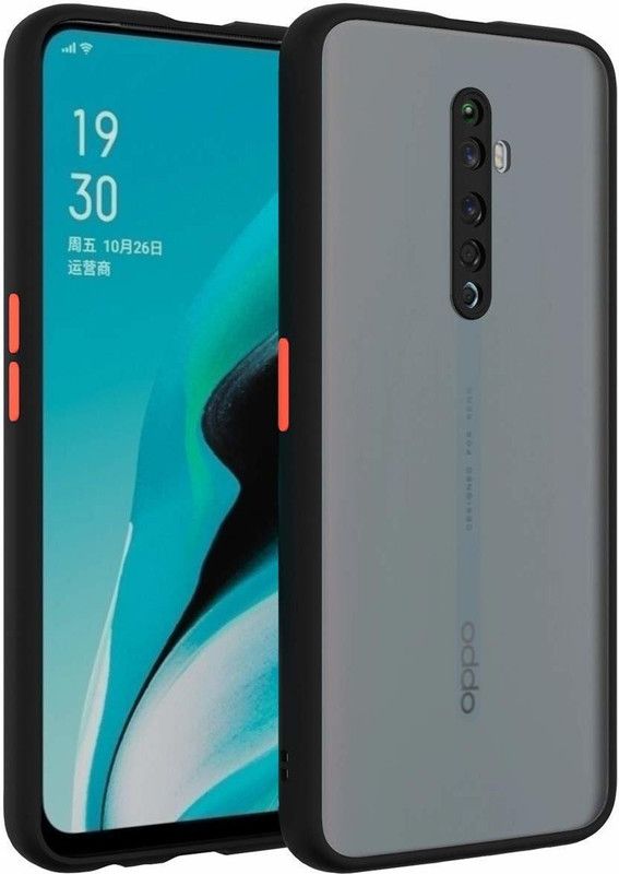 KrKis Back Cover for OPPO Reno 2z  (Black, Grip Case, Pack of: 1)