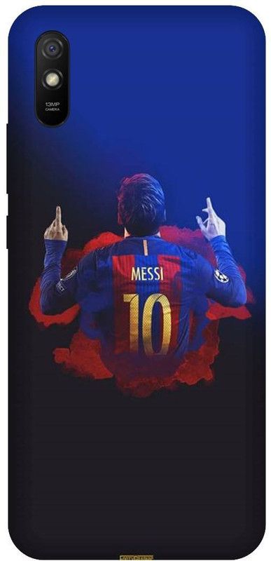 UMPRINT Back Cover for Redmi 9i/MZB0814IN Messi Messi10 Football Printed Back Cover  (Multicolor, Hard Case, Pack of: 1)