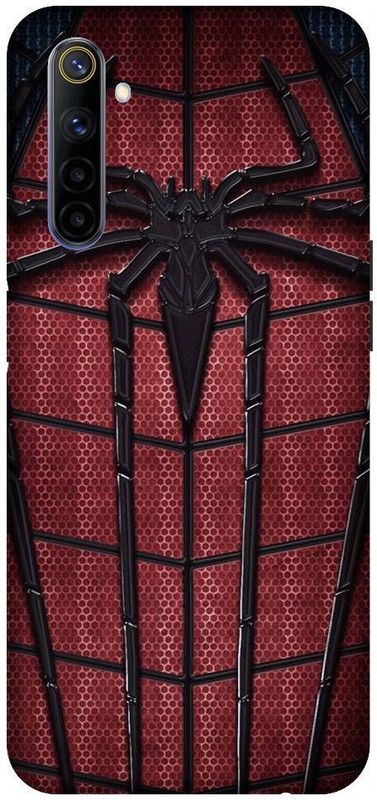 URCHIN Back Cover for Realme 6 Spiderman, Spiderman logo, Marval, superhero  (Multicolor, Shock Proof, Pack of: 1)