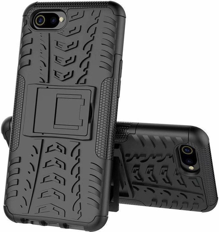 NewSelect Back Cover for Realme C2  (Black, Grip Case, Pack of: 1)