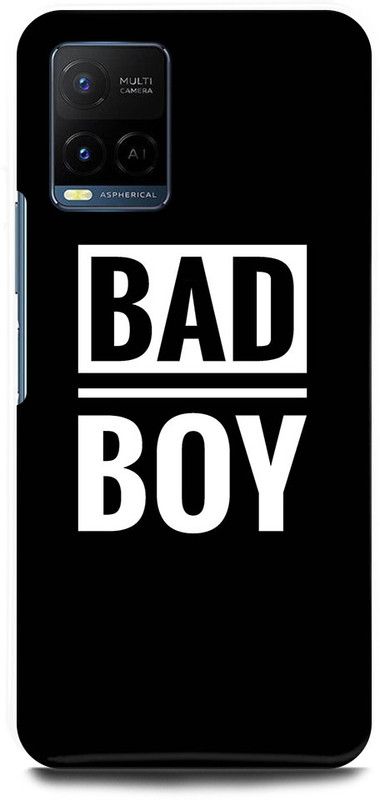 FIKORA Back Cover for Vivo Y33s, V2109, BAD, BOY, HUNTER, BOY  (Black, Hard Case, Pack of: 1)