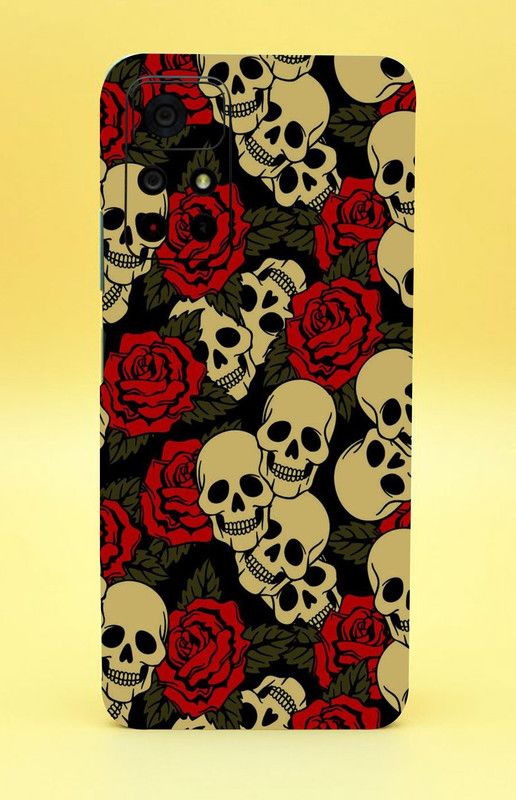 Mclaxa Skull&Roses Mobile Back Skin, Poco M4 Pro 5G Mobile Skin  (Skull&Roses Skin With Super Matte Finish)
