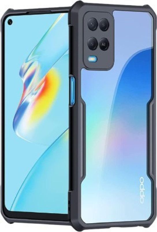 Binzokase Back Cover for Oppo A54  (Black, Dual Protection, Pack of: 1)