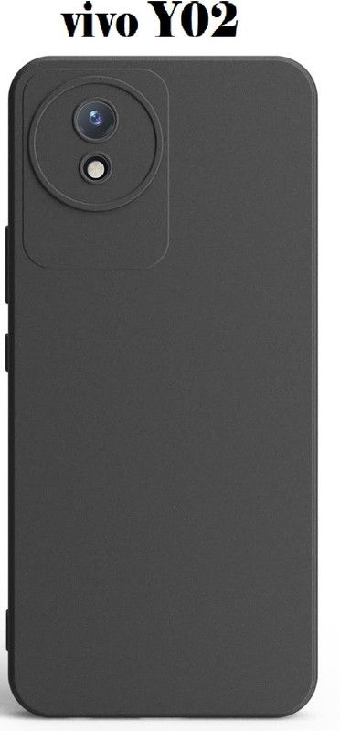 LIKEDESIGN Back Cover for Vivo Y02  (Black, Shock Proof, Pack of: 1)