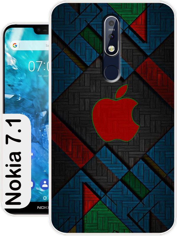 Allit Back Cover for Nokia 7.1  (Multicolor, Dual Protection, Silicon)