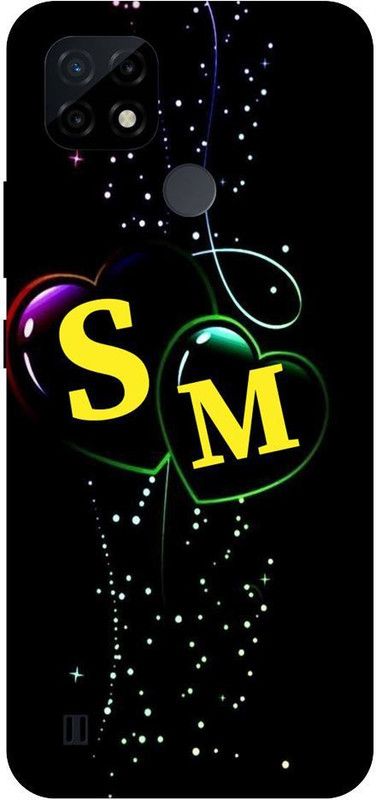 Thecoverking Back Cover for Realme C21 ( S M name, S M word, S M alphabe, S M latter, back cover  (Multicolor, Pack of: 1)
