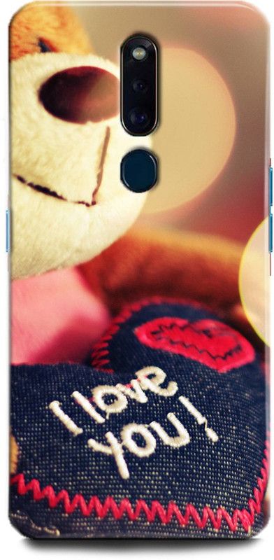 Afterglow Back Cover for Oppo F11 Pro TEDDY BEAR, LOVE, CUTE, I LOVE YOU, CUTE TEDDY, MISS YOU  (Multicolor, Shock Proof)